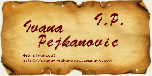 Ivana Pejkanović vizit kartica